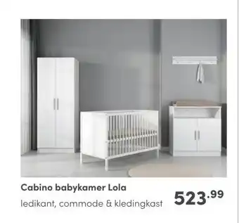 Baby & Tiener Cabino babykamer Lola ledikant, commode & kledingkast aanbieding