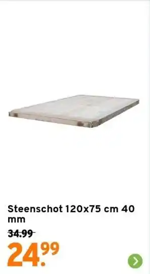 GAMMA Steenschot 120x75 cm 40 mm aanbieding