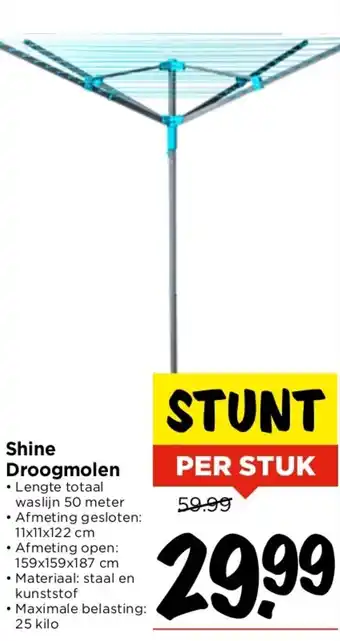 Vomar Voordeelmarkt Shine Droogmolen aanbieding