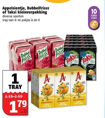 Poiesz Appelsientje, DubbelFrisss of Taksi kleinverpakking aanbieding