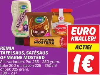 Dekamarkt REMIA TAFELSAUS, SATÉSAUS OF MARNE MOSTERD aanbieding