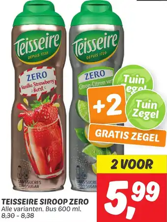 Dekamarkt TEISSEIRE SIROOP ZERO 600ml aanbieding