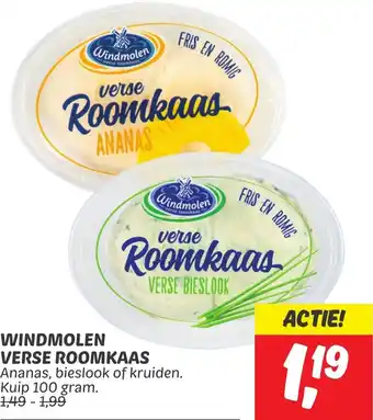 Dekamarkt WINDMOLEN VERSE ROOMKAAS 100g aanbieding