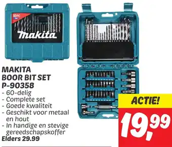 Dekamarkt MAKITA BOOR BIT SET P-90358 aanbieding