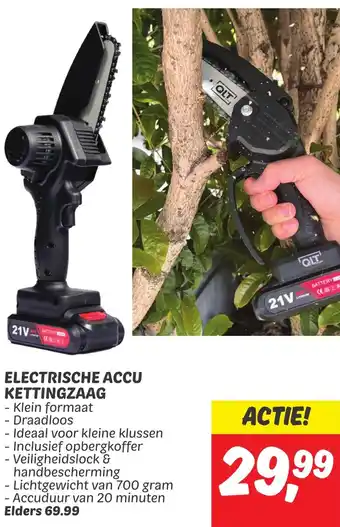 Dekamarkt ELECTRISCHE ACCU KETTINGZAAG aanbieding