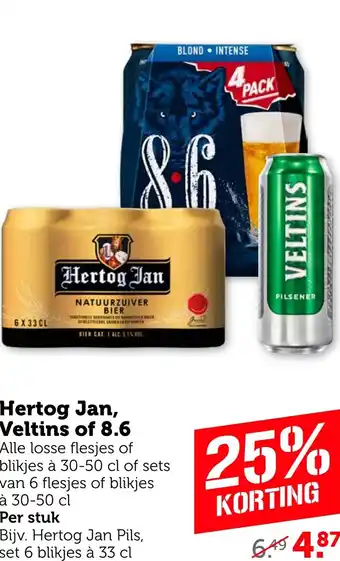 Coop Hertog Jan, Veltins of 8.6 aanbieding