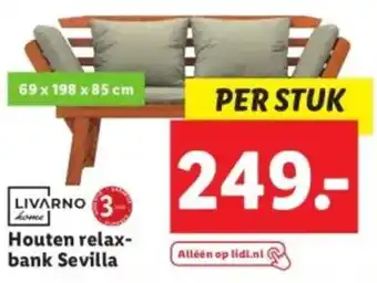 Lidl Houten relaxbank Sevilla aanbieding