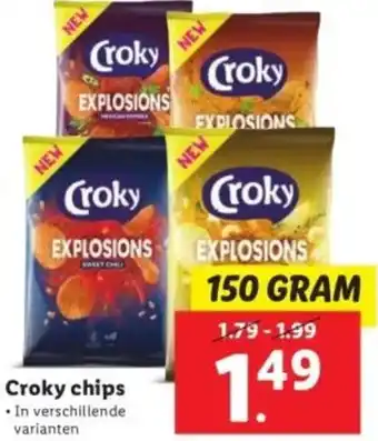Lidl Croky chips 150g aanbieding