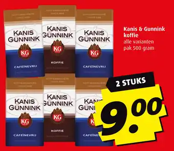 Boni Kanis & Gunnink koffie 500g aanbieding