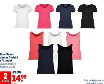 Makro Blue Seven dames T-shirt of singlet aanbieding