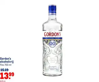 Makro Gordon's alcoholvrij  700 ml aanbieding