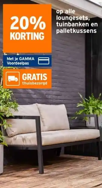 GAMMA op alle loungesets, tuinbanken en palletkussens aanbieding