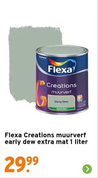 GAMMA Flexa Creations muurverf early dew extra mat 1 liter aanbieding