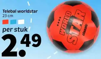 Wibra Telebal worldstar 23 cm aanbieding