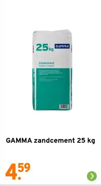 GAMMA zandcement 25 kg aanbieding