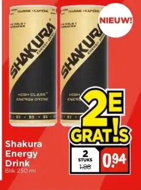 Vomar Voordeelmarkt Shakura Energy Drink aanbieding