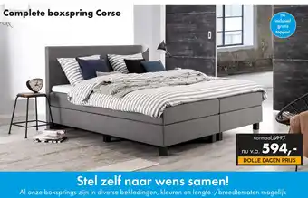 Woonsquare Complete boxspring Corso aanbieding