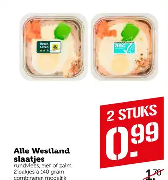 Coop Alle Westland slaatjes aanbieding