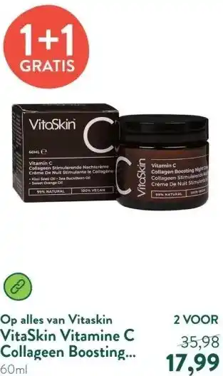 Holland & Barrett VitaSkin Vitamine C Collageen Boosting Night Cream aanbieding