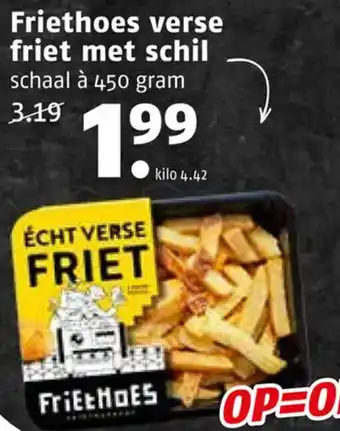 Poiesz Friethoes verse friet met schil  450 gram aanbieding