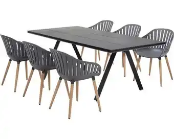 Hornbach GARDEN PLACE Diningset Emmi 7-delig aluminium antraciet aanbieding