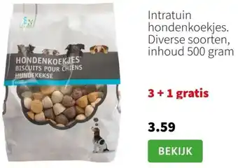 Intratuin hondenkoekjes. 500 gram aanbieding