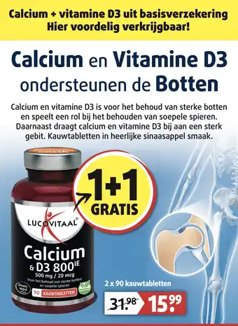 Lucovitaal Calcium + vitamine D3 aanbieding