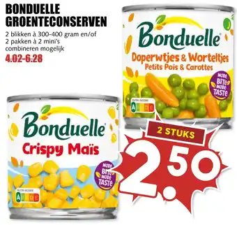 MCD Supermarkt BONDUELLE GROENTECONSERVEN aanbieding