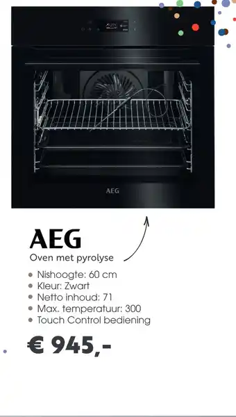 Superkeukens AEG Oven met pyrolyse aanbieding