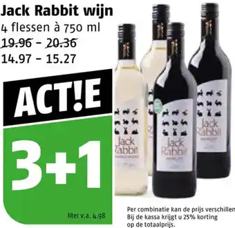 Poiesz Jack Rabbit wijn 750ml aanbieding