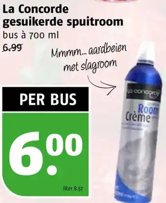 Poiesz La Concorde gesuikerde spuitroom 700ml aanbieding