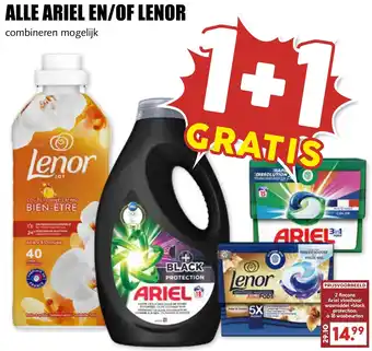 MCD Supermarkt ALLE ARIEL EN/OF LENOR aanbieding