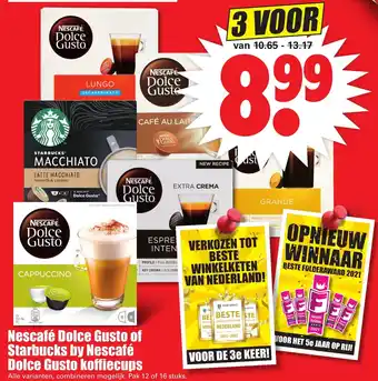 Dirk Nescafe dolce Gusto of Starbucks by Nescafe dolce Gusto koffiecups aanbieding