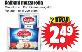 Dirk Galbani mozzarella 150g aanbieding