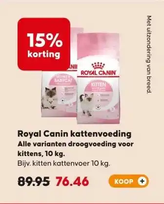 Pets Place Royal Canin kattenvoeding aanbieding