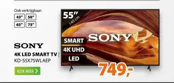 Expert Sony KD-55X75WLAEP aanbieding