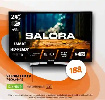 Expert Salora 24XHA4404 Zwart aanbieding