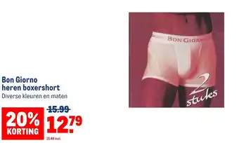 Makro Bon Giorno heren boxershort aanbieding