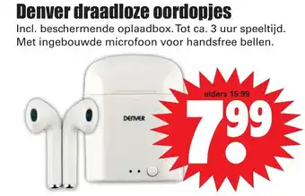 Dirk Denver draadloze oordopjes aanbieding