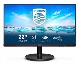 Bol.com Philips V-Line 222V8LA - Full HD Monitor - HDMI - DisplayPort- VGA - 22 inch aanbieding