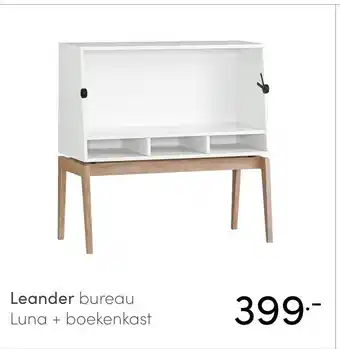 Baby & Tiener Leander bureau Luna + boekenkast aanbieding