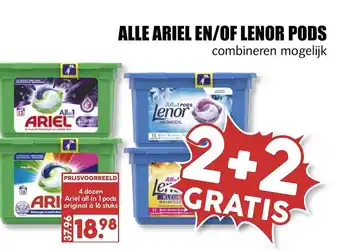 MCD Supermarkt Alle ariel en-of lenor pods aanbieding