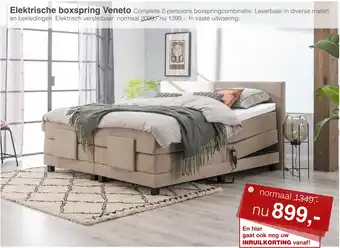 Woonsquare Elektrische boxspring Veneto aanbieding