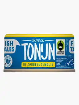Flink Fish Tales Tonijnstuk in zonnebloemolie 160g aanbieding