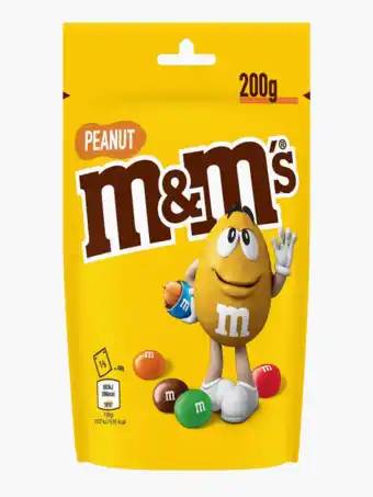 Flink M&M'S Peanut 200g aanbieding