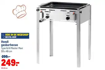 Makro Hendi gasbarbecue aanbieding