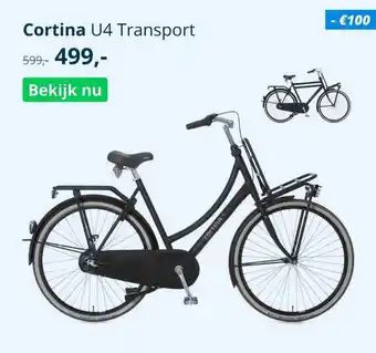 Mantel Cortina u4 transport fiets aanbieding