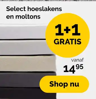 Beter Bed Select hoeslakens en moltons aanbieding