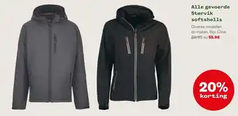 Welkoop Alle gevoerde Storvik softshells aanbieding