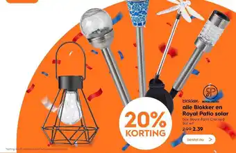 Blokker Alle blokker en royal patio solar aanbieding